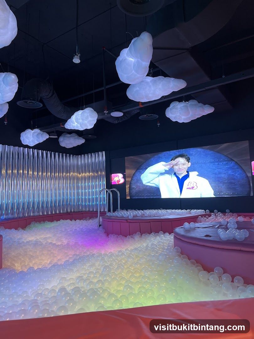 Ball Pit with Cloud Decorations