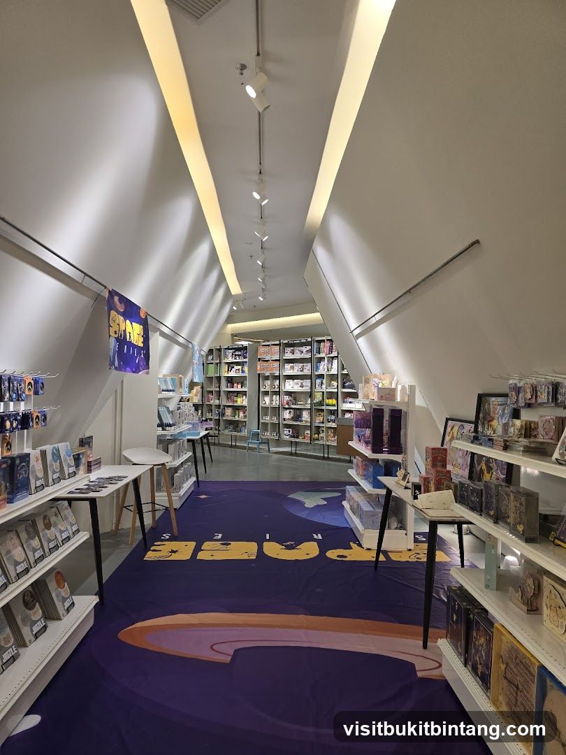 Interior of a store with shelves of merchandise