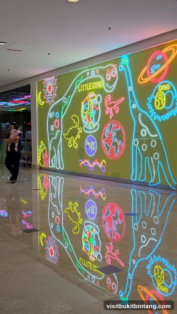 Neon Dinosaur Wall Art