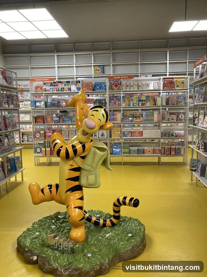 Tigger Statue in Bookstore