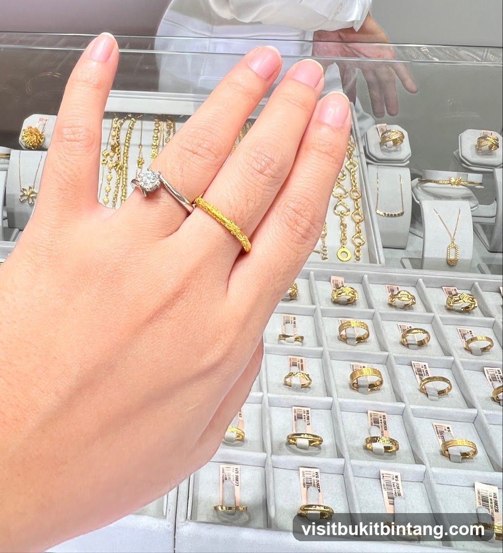 Hand with Rings in Jewelry Display