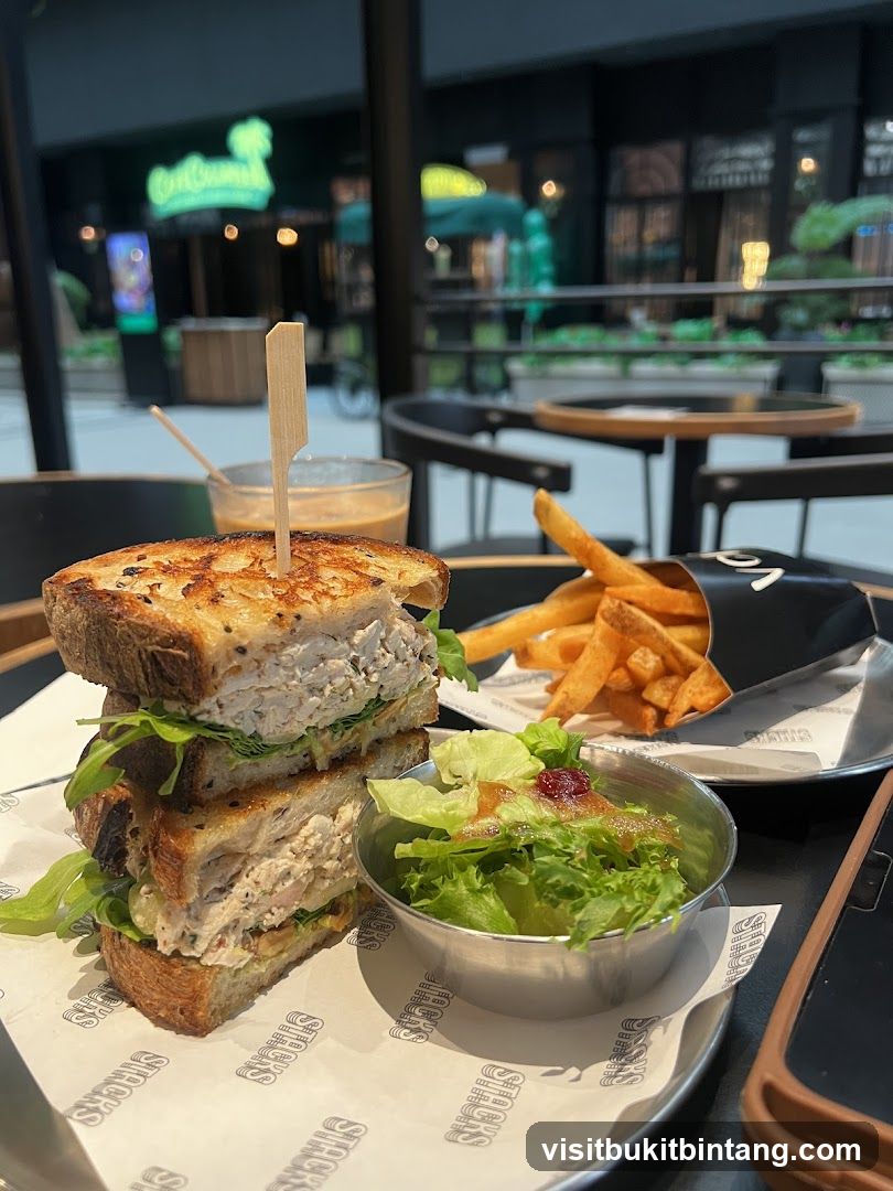 Chicken Sandwich with Fries and Salad