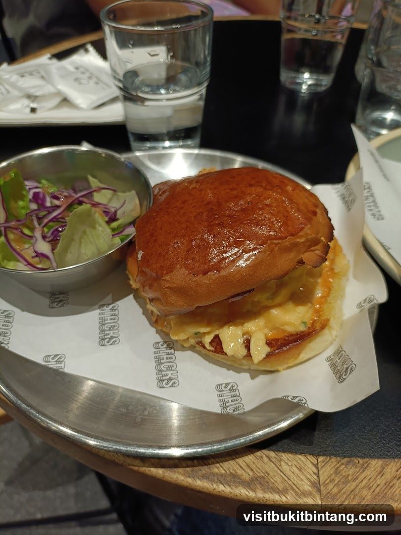 Burger and Salad