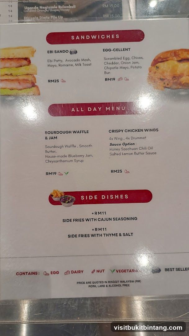Sandwiches and All Day Menu