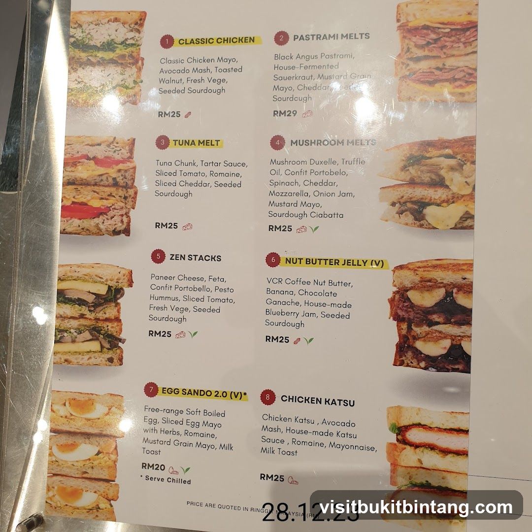 Sandwich Menu