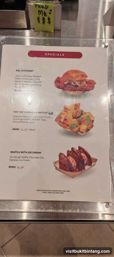 Specials Menu