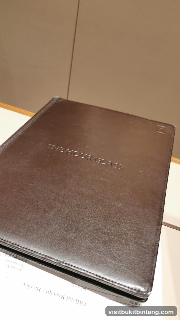 The Hour Glass Menu Folder