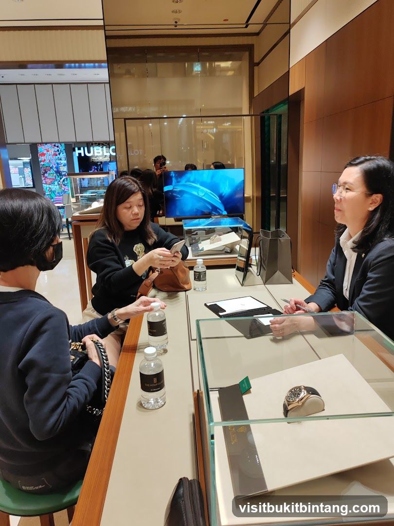Customers at a Luxury Watch Store