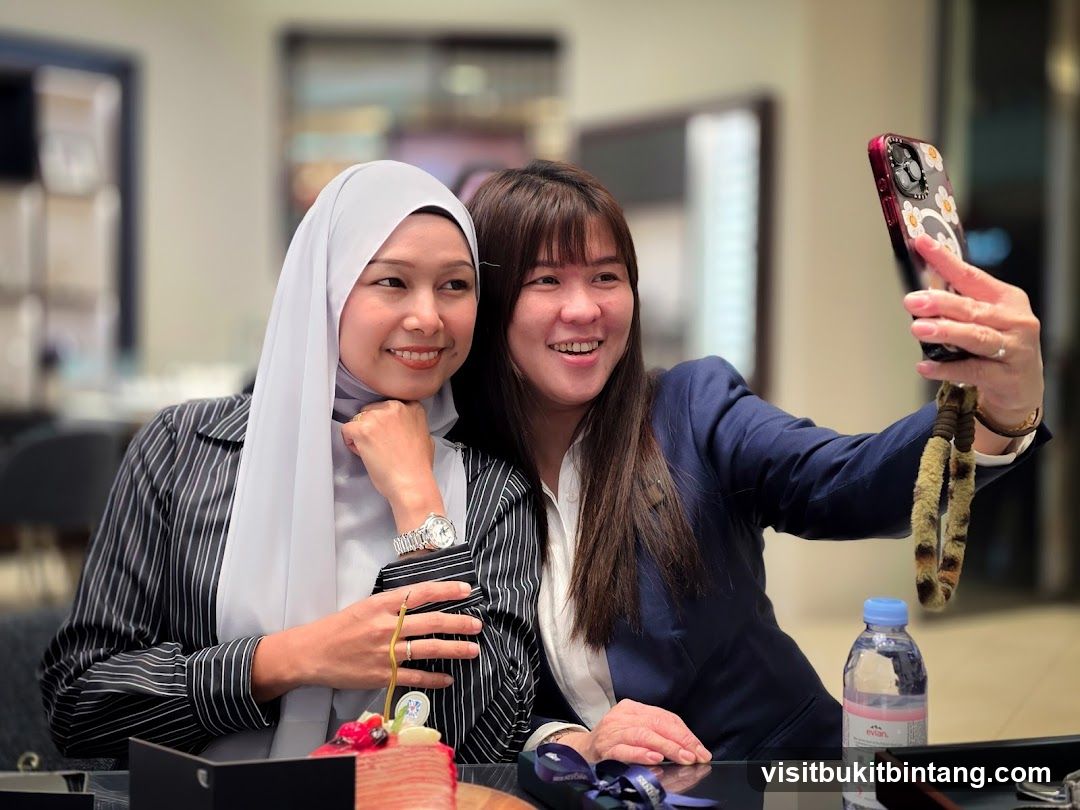 Two women taking a selfie