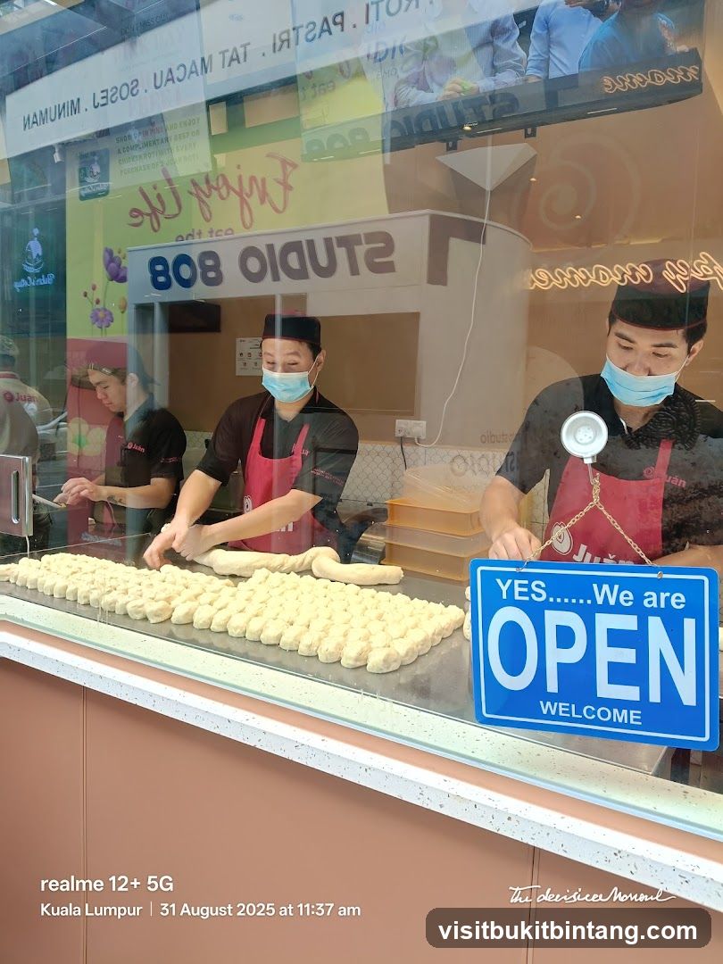 Bakers preparing dough