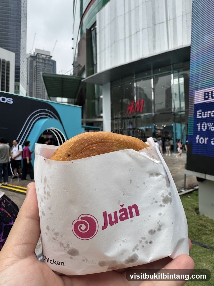 Burger in wrapper