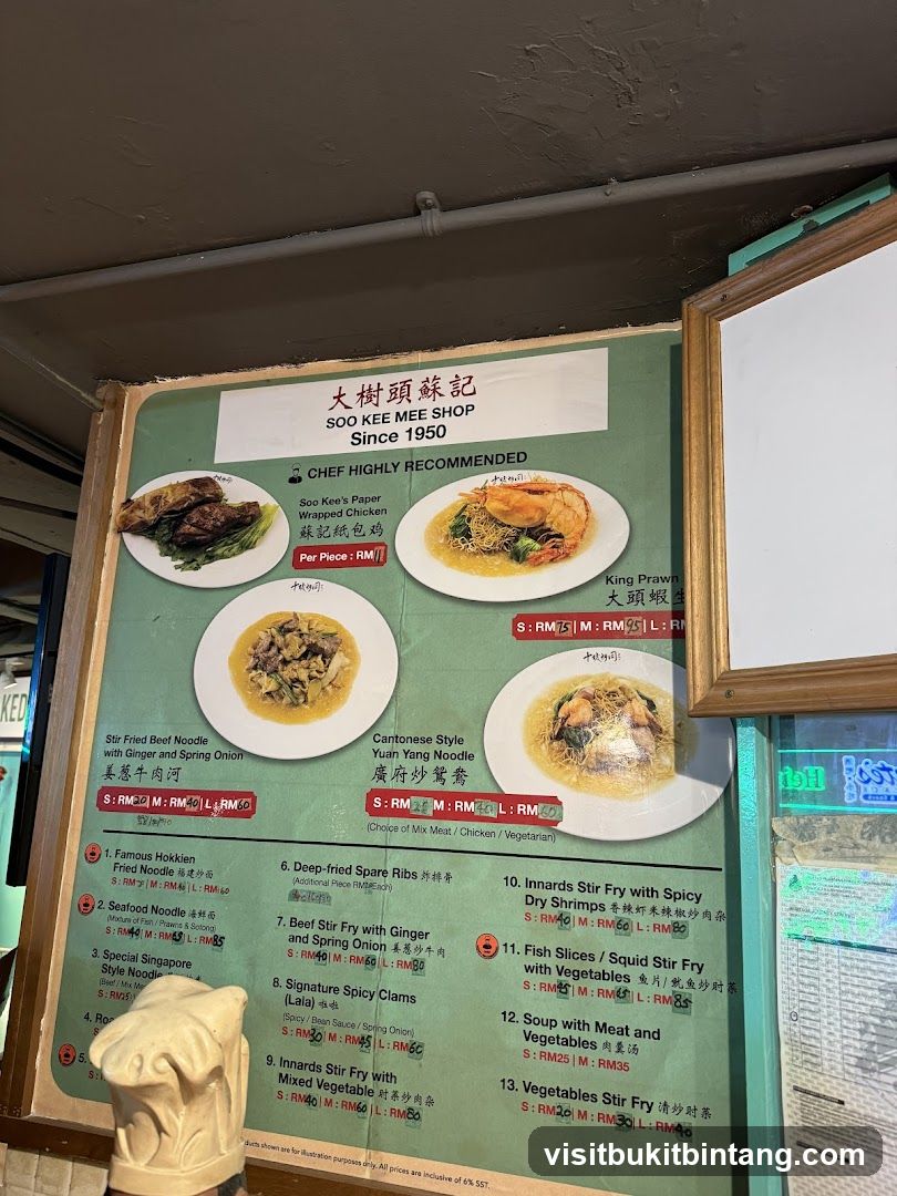 SOO KEE MEE SHOP Menu