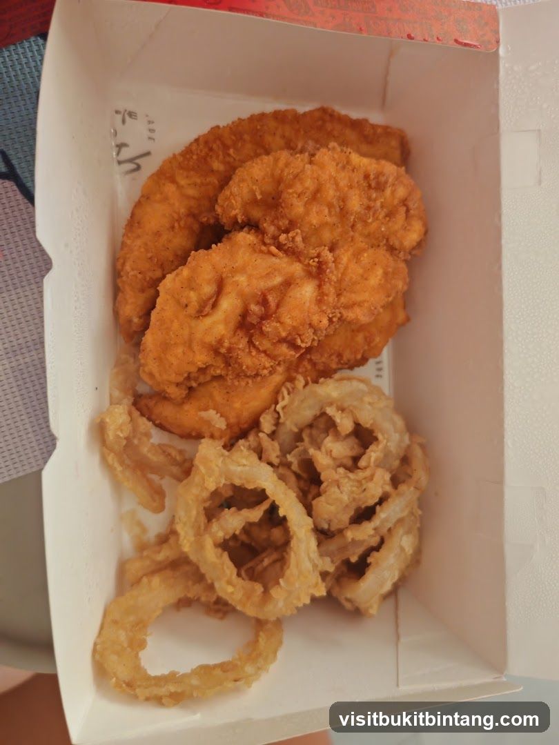 Fried Chicken and Onion Rings