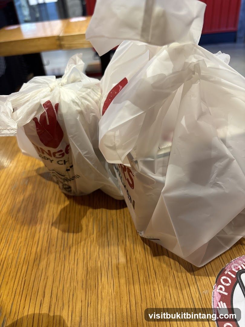 Takeout Bags on Table