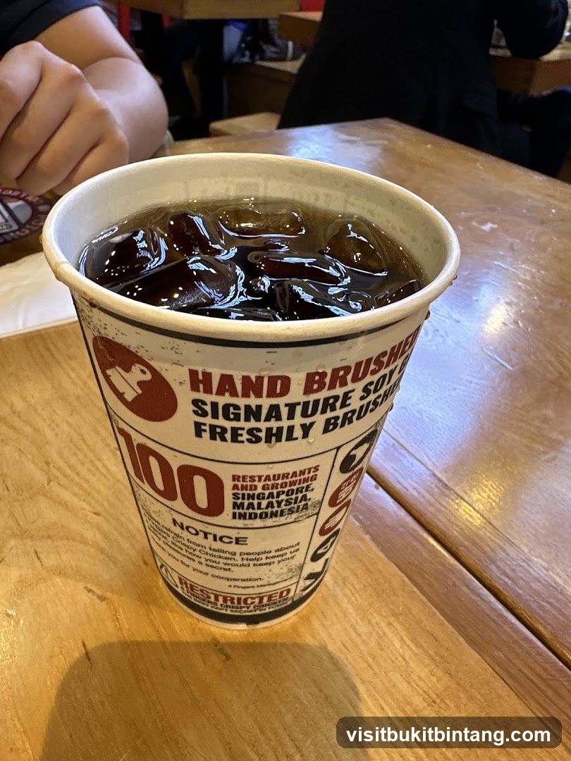 Drink in a branded cup