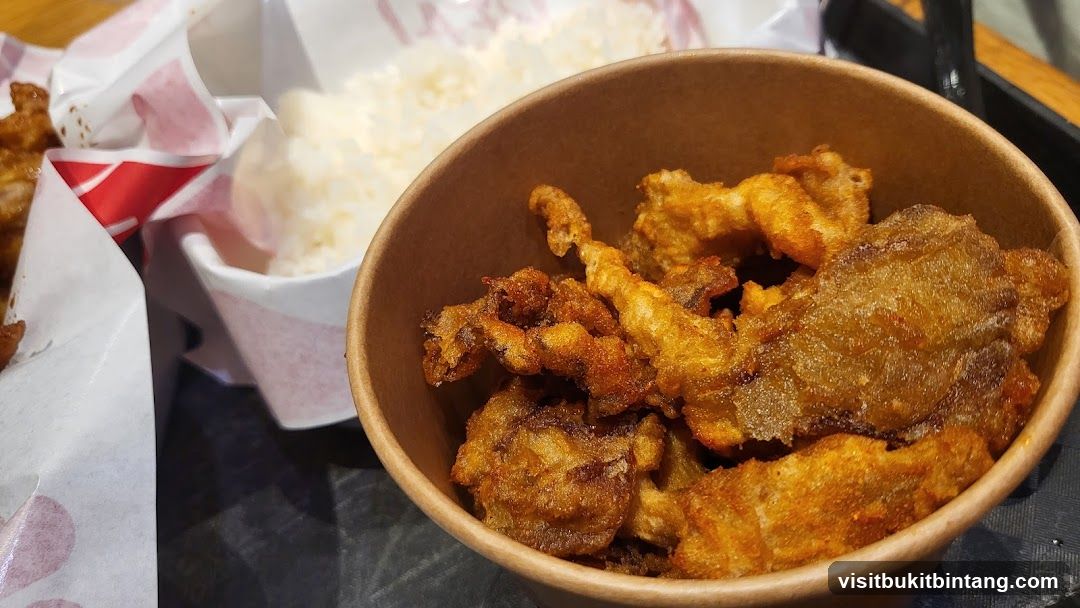 Fried Chicken Skin with Rice