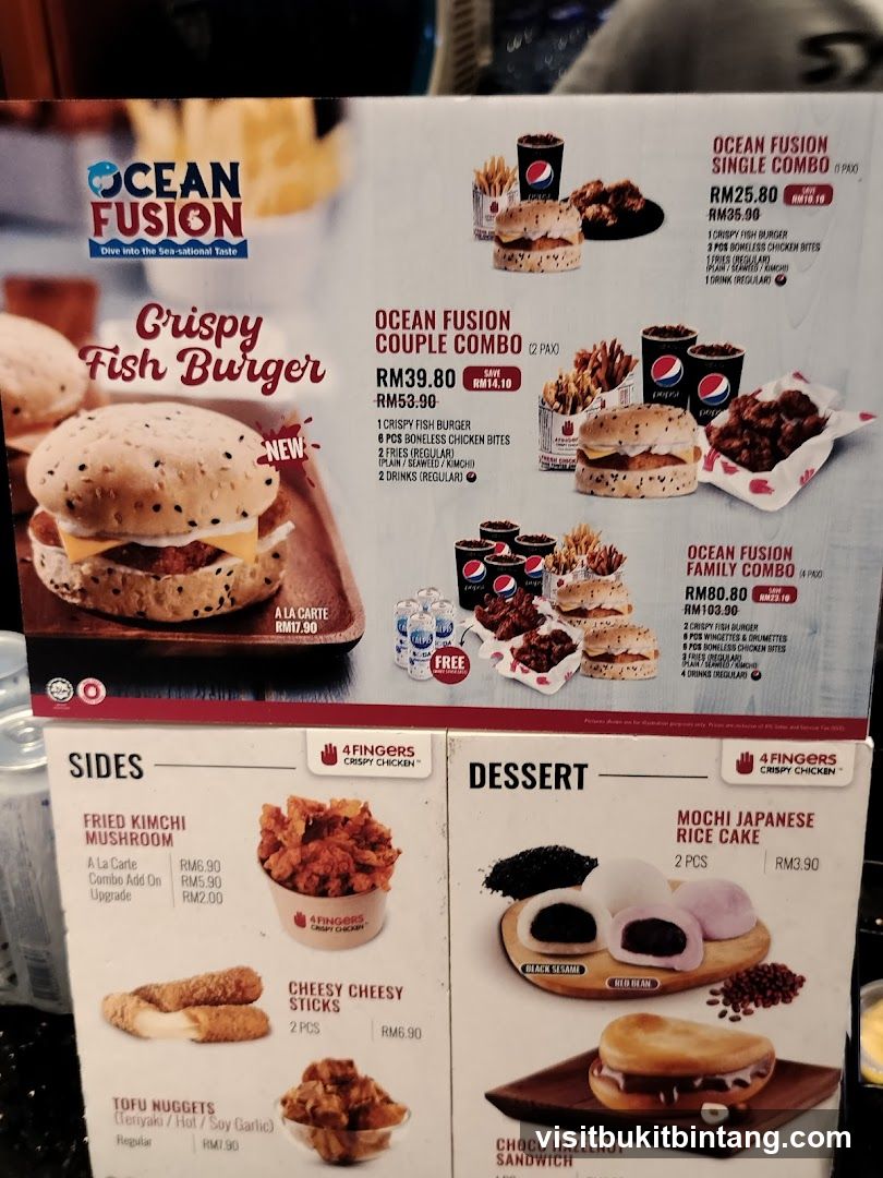 Ocean Fusion Menu