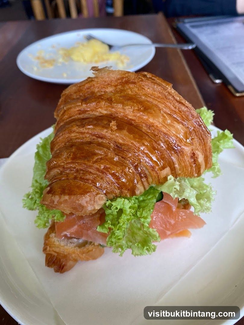 Croissant Sandwich with Smoked Salmon