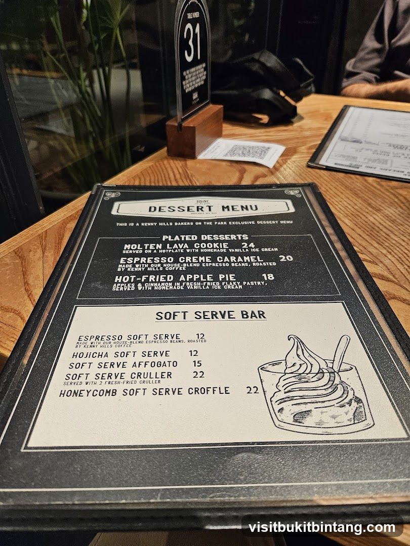 Dessert Menu