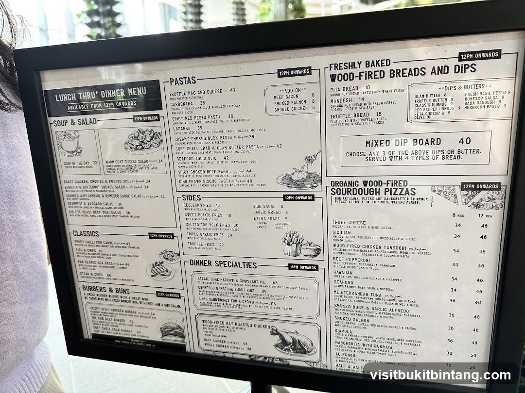 LUNCH THRU DINNER MENU