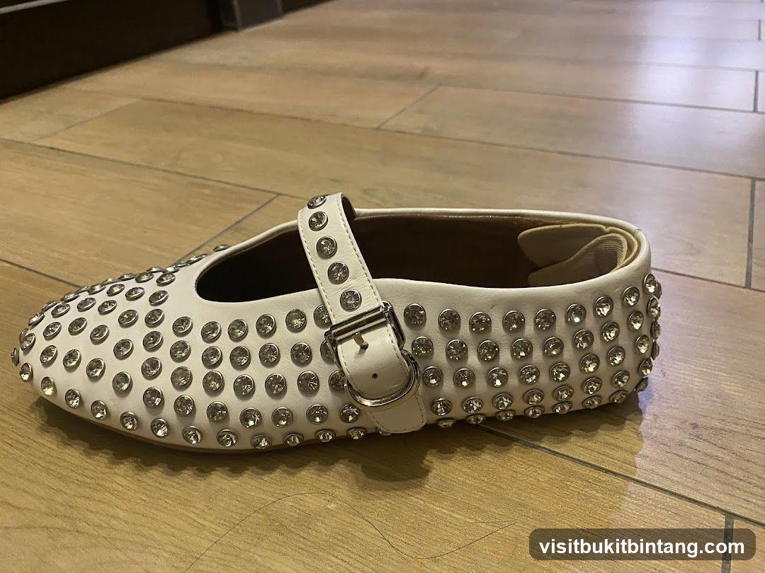 White Studded Mary Jane Shoe