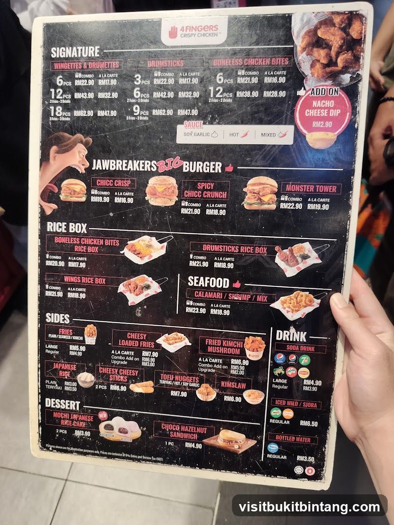 4 Fingers Crispy Chicken Menu