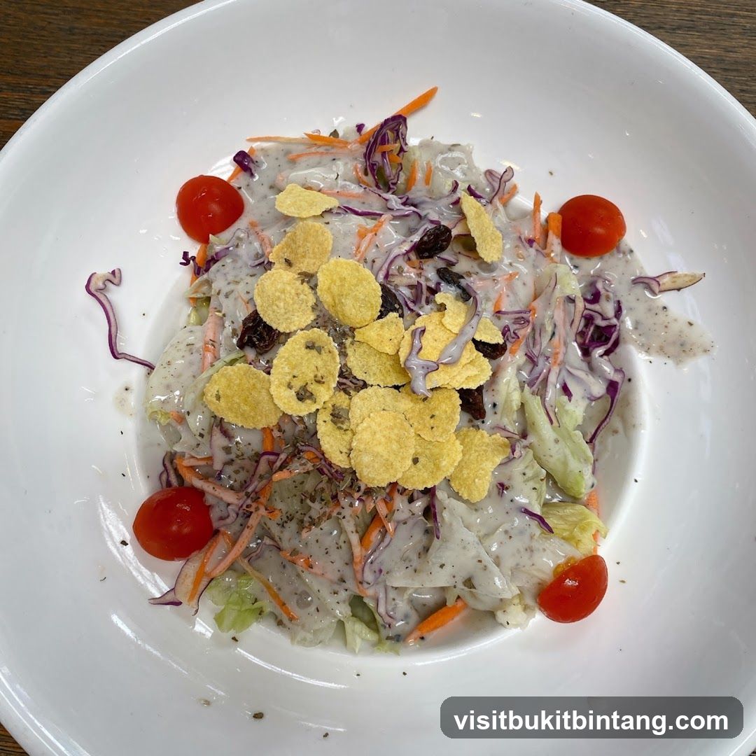 Salad with Dressing and Toppings
