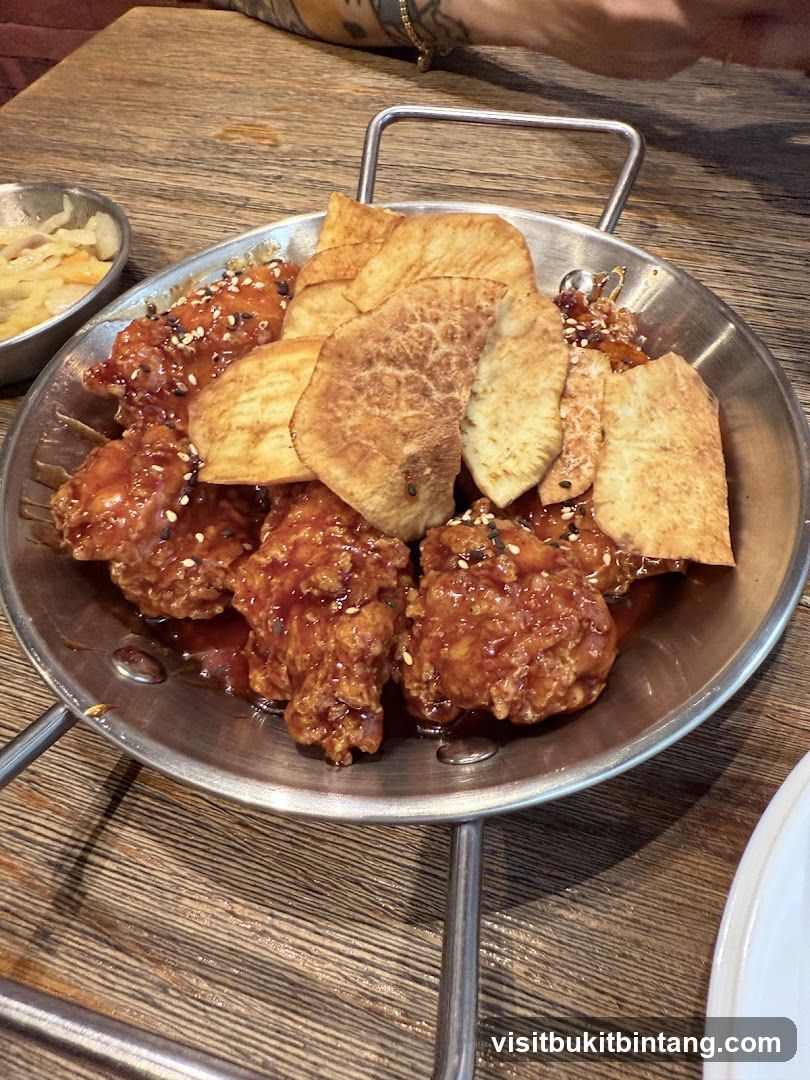 Fried Chicken with Sweet Potato Chips