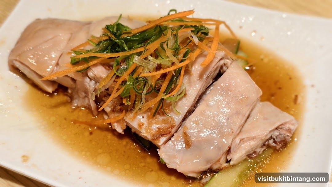 Poached Chicken with Garnish