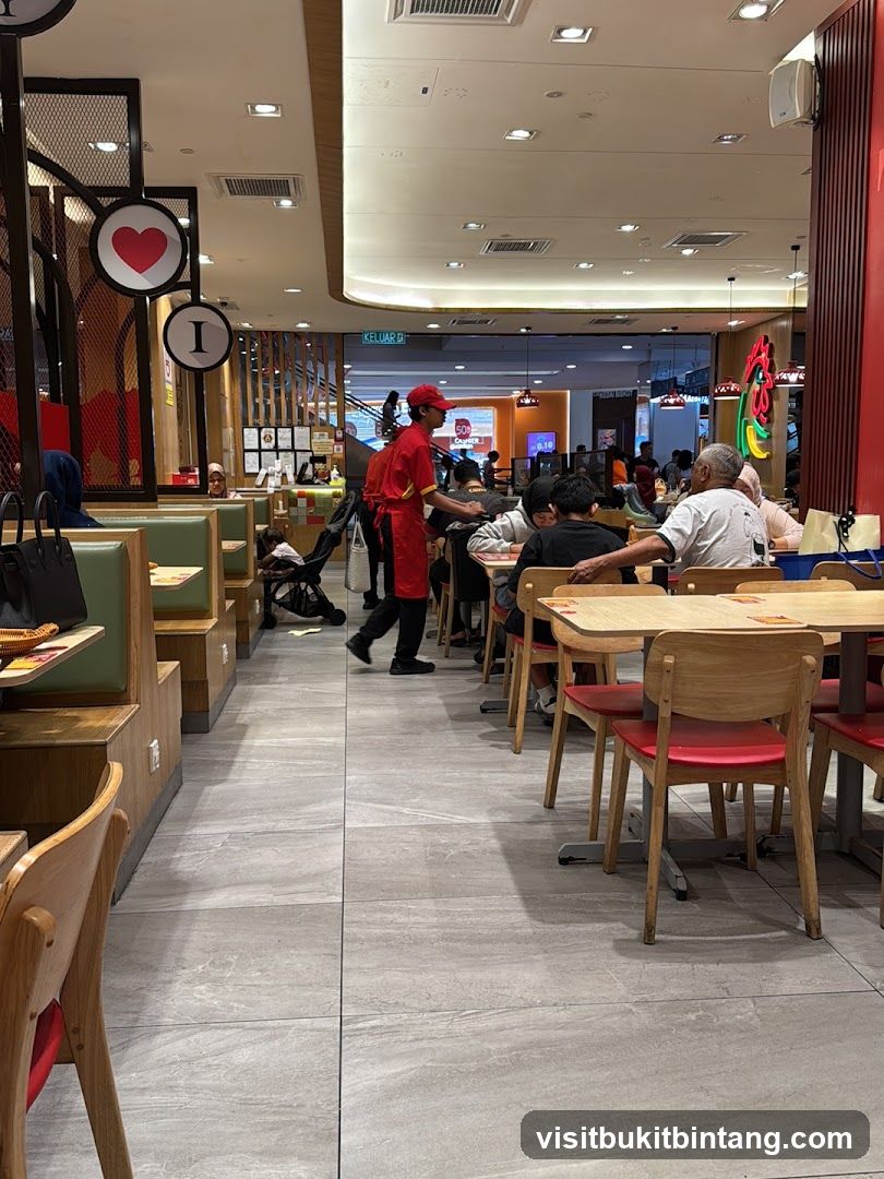 Restaurant Interior with Diners and Staff
