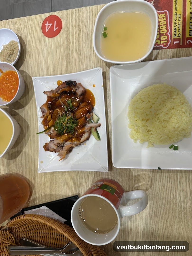 Meal with Roasted Pork and Rice