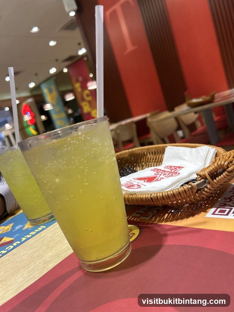 Drinks and Napkins at a Restaurant