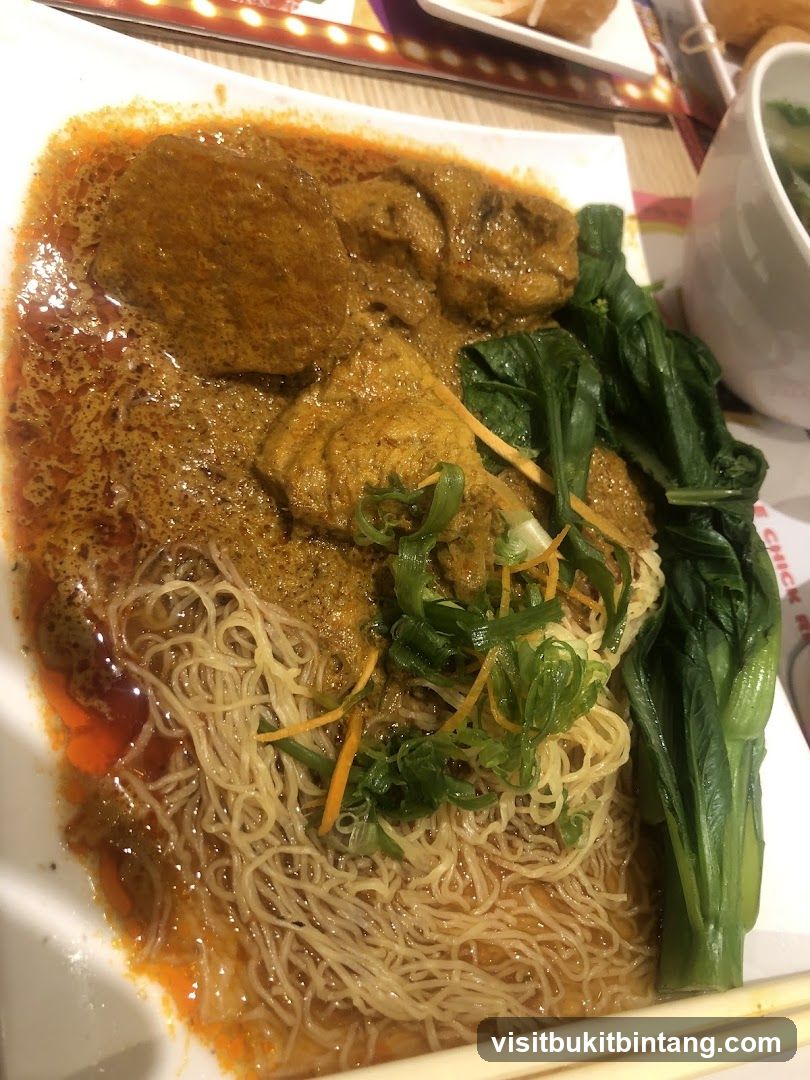 Curry Noodles with Greens