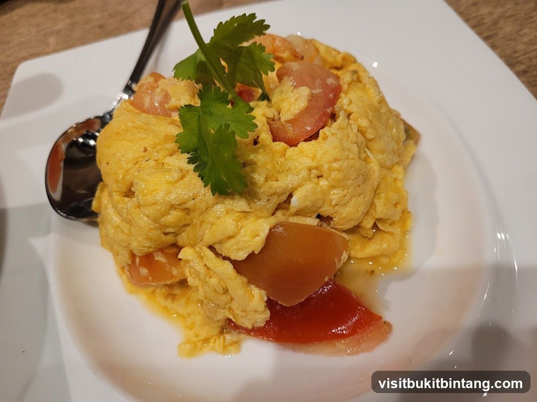 Scrambled Eggs with Tomatoes and Shrimp
