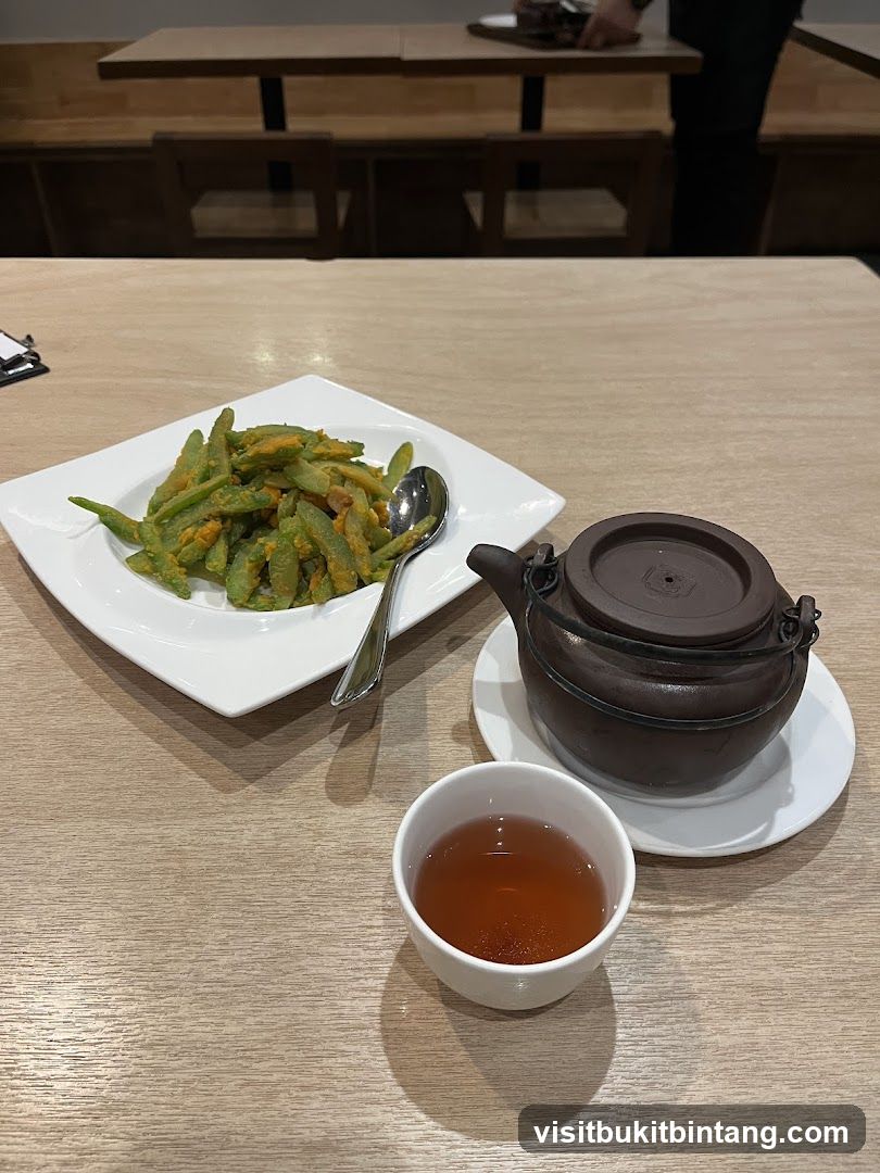 Fried Green Beans and Tea
