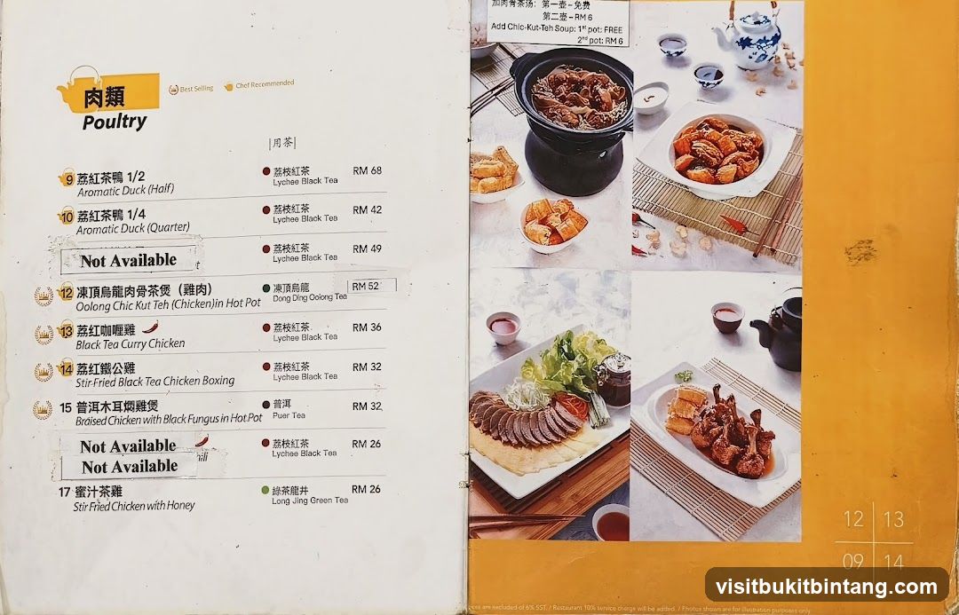 Poultry Menu