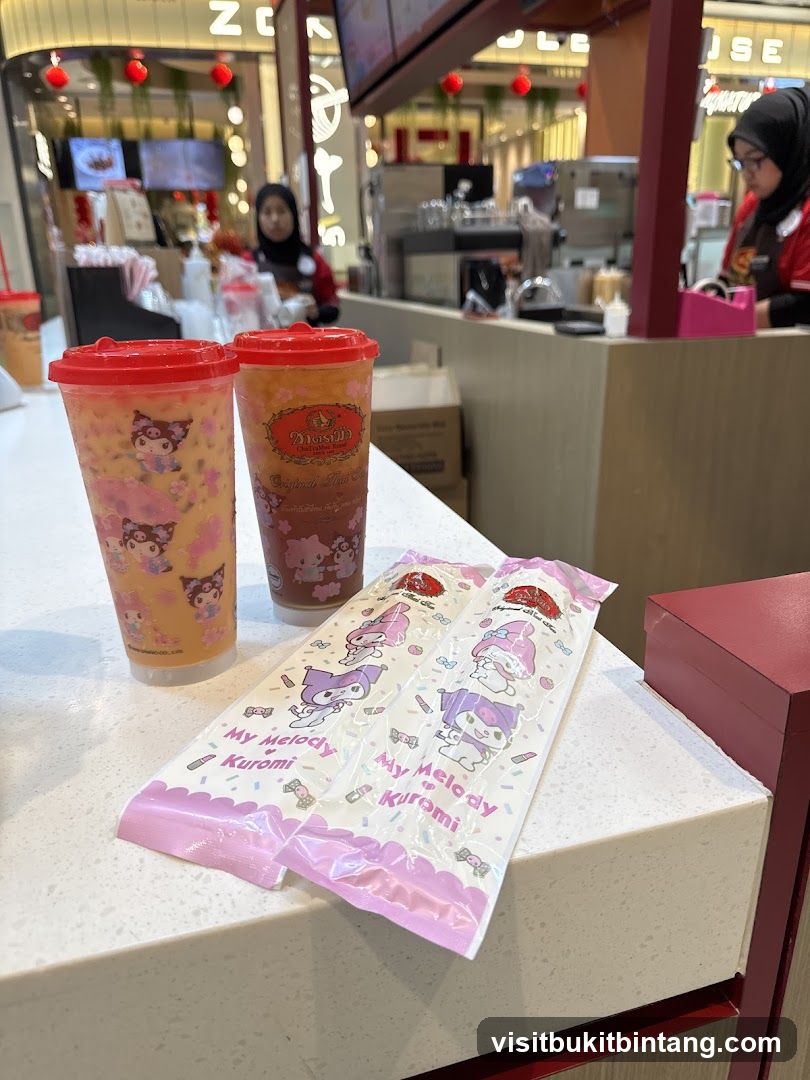 Beverages and Sanrio Merchandise