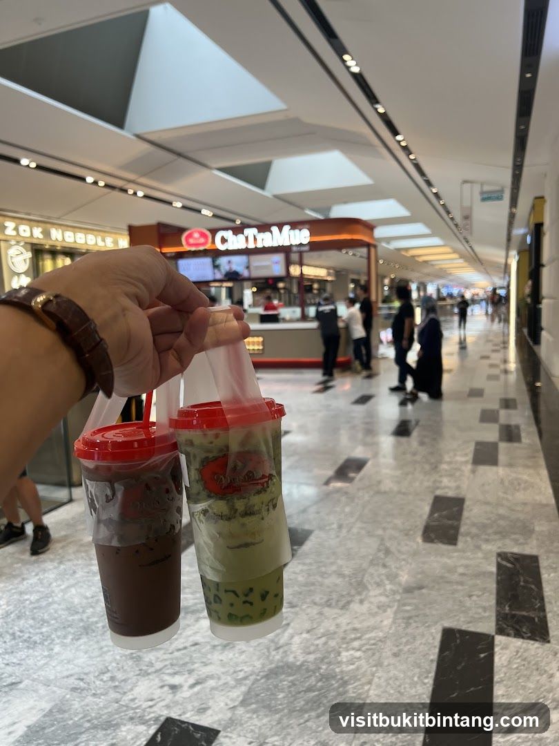 Two drinks in plastic bags