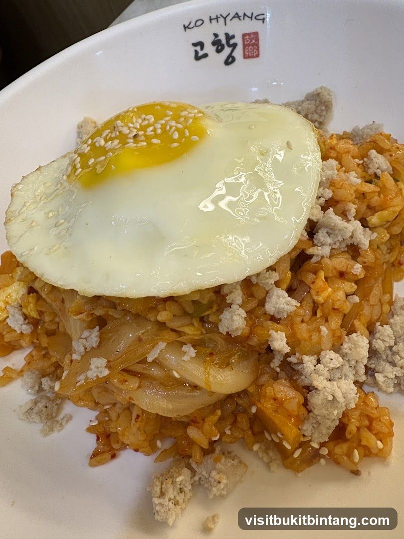 Kimchi Fried Rice with Fried Egg