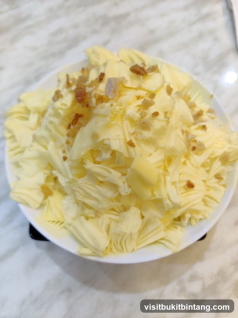 Dessert with Shaved Ice and Toppings