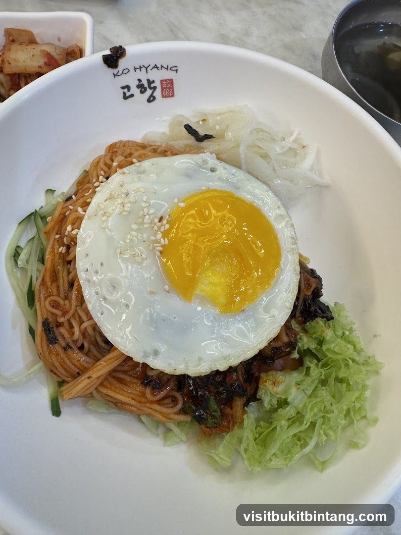 Bibim Guksu with Fried Egg