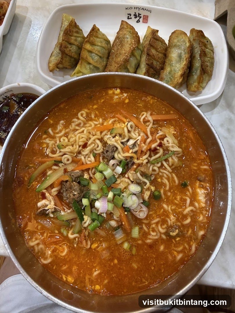 Korean Noodle Soup and Dumplings