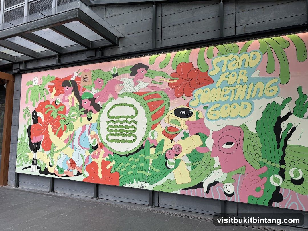 Mural with text