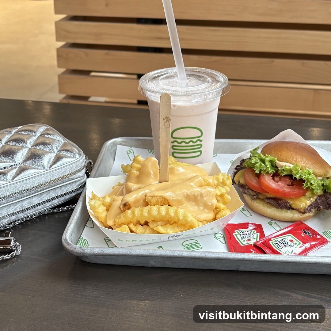 Burger, Fries, and Shake