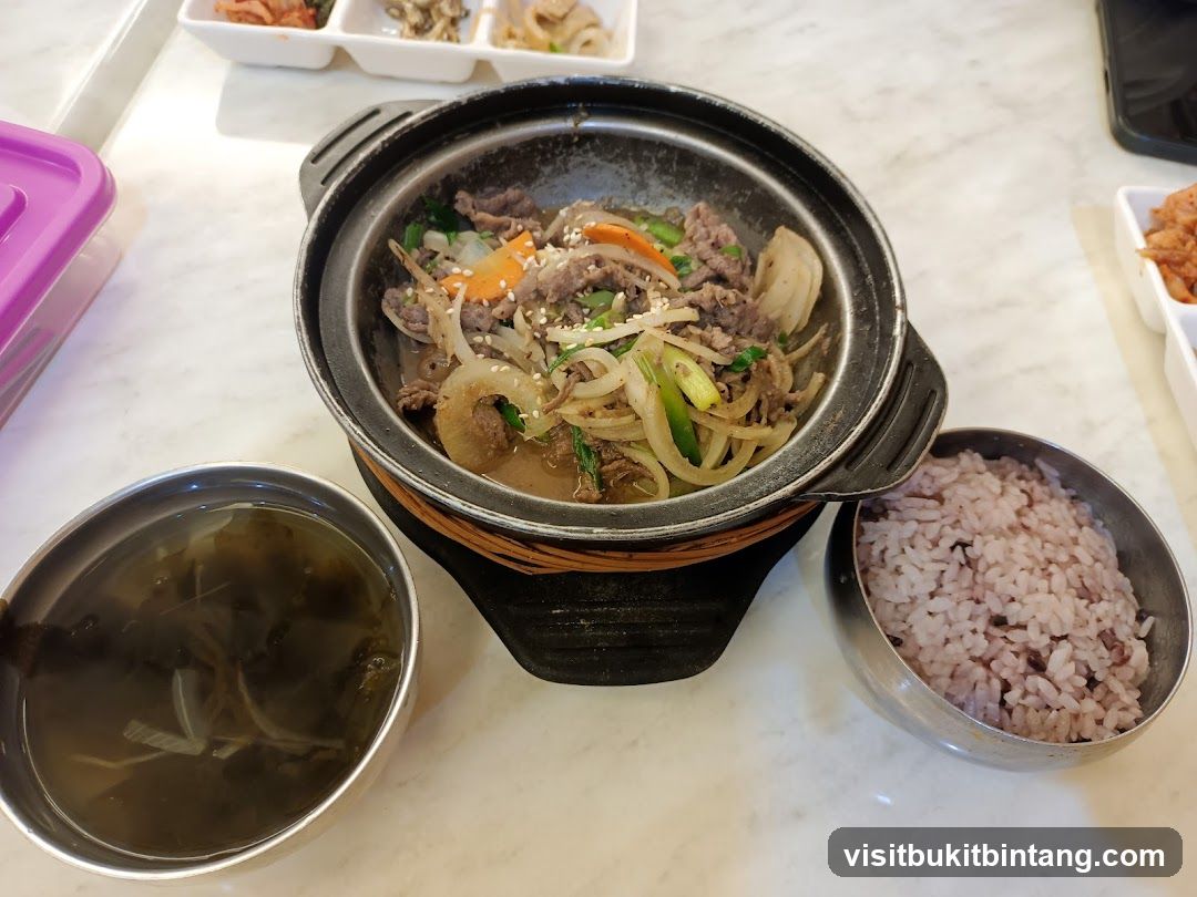 Korean Bulgogi with Rice and Soup