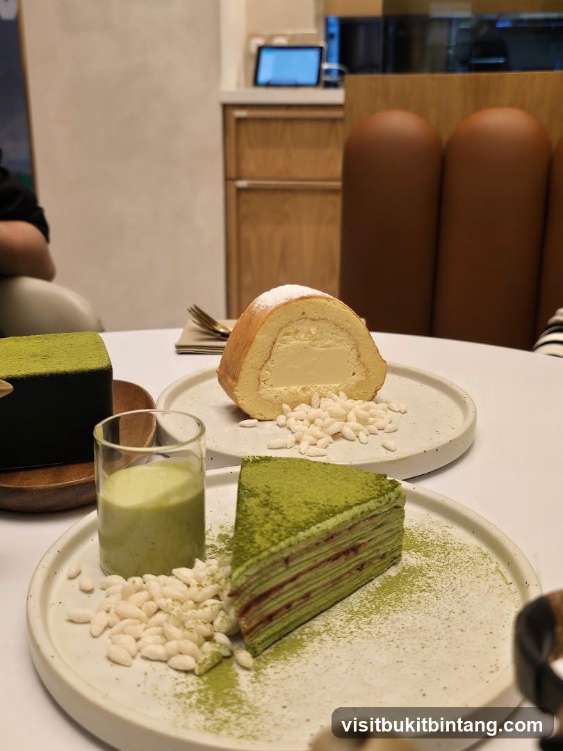 Desserts on a table