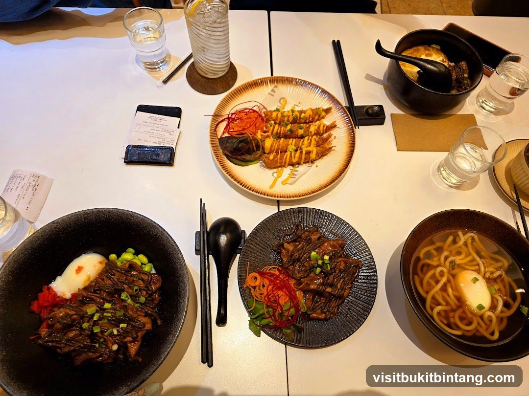 Table with Japanese Food