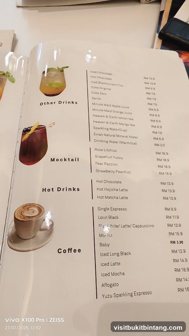Drinks Menu