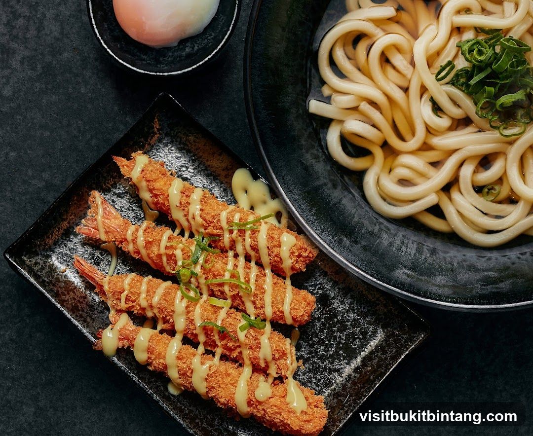 Fried Shrimp and Udon Noodles