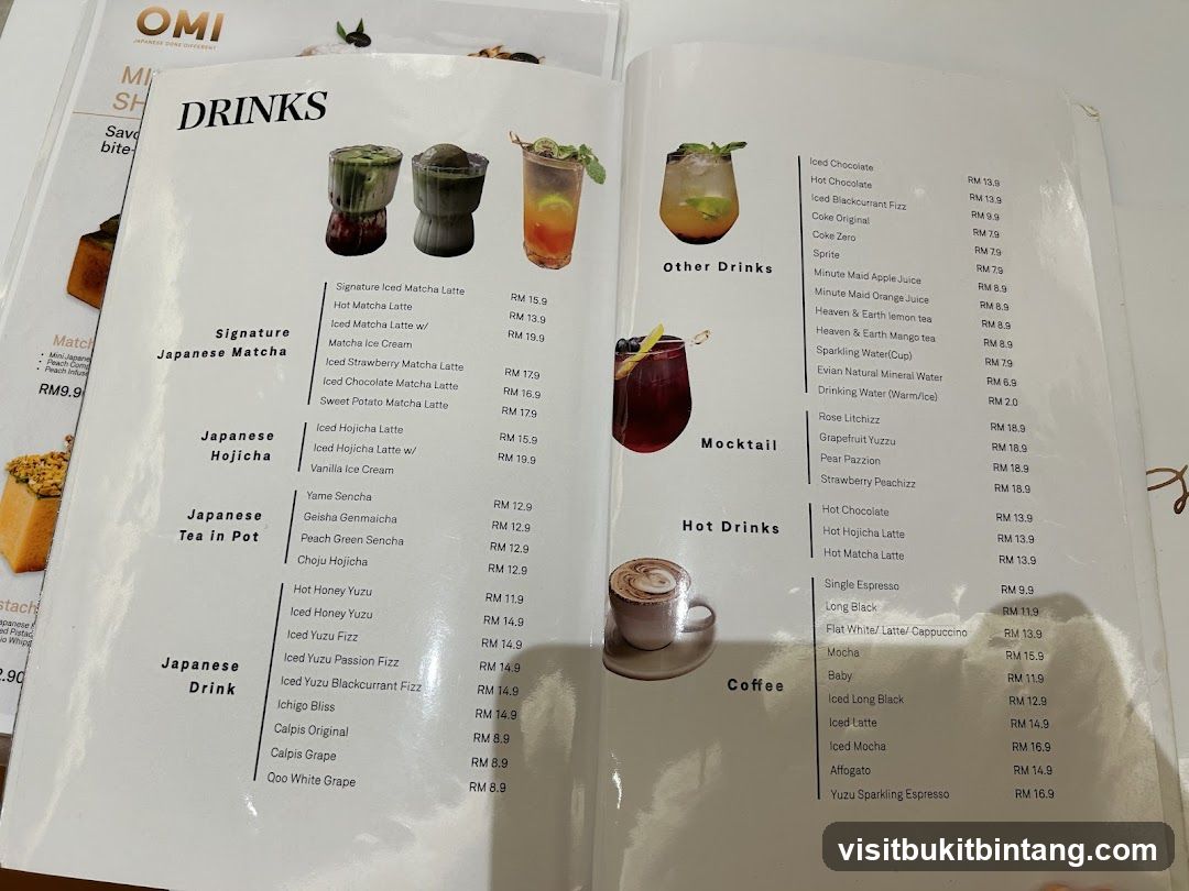 Drinks Menu